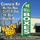 We Sell Boxes (Green) Windless Advertising Feather Banner – Complete Flag Kit