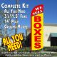 We Sell Boxes (Yellow/Red) Windless Advertising Feather Banner – Complete Flag Kit