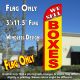 We Sell Boxes (Yellow/Red) Windless Advertising Feather Banner – Flag Only