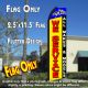 WE SERVICE ALL MAKES & MODELS (Blue/Yellow) Flutter Polyknit Feather Flag (11.5 x 2.5 feet)
