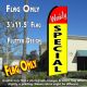 WEEKLY SPECIAL (Red/Yellow) Flutter Feather Banner Flag (11.5 x 3 Feet)