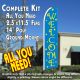 WELCOME (Blue) Flutter Feather Banner Flag Kit (Flag, Pole, & Ground Mt)