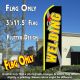 Welding (Black) Windless Advertising Feather Banner – Flag Only