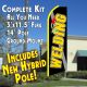 WELDING (Black) Flutter Feather Banner Flag Kit (Flag, Pole, & Ground Mt)