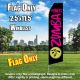 ZUMBA FITNESS black hot pink flutter flag