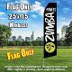 ZUMBA FITNESS black white flutter flag