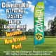 ZUMBA FITNESS light green white flutter flag