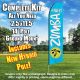ZUMBA FITNESS light blue white flutter flag
