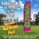 ZUMBA FITNESS pink neon green flutter flag