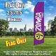 Zumba Fitness Windless Advertising Feather Banner – Flag Only