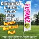 ZUMBA FITNESS flutter flag white hot pink