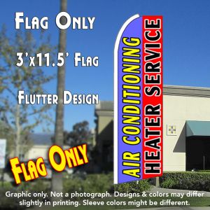 Air Conditioning Heater Service (Blue/Red) Windless Advertising Feather Banner – Flag Only