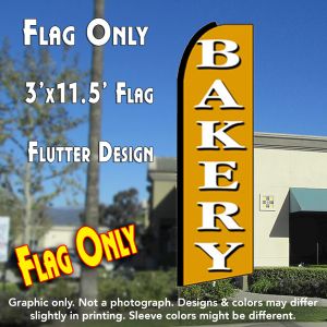 Bakery (Gold) Windless Advertising Feather Banner – Flag Only