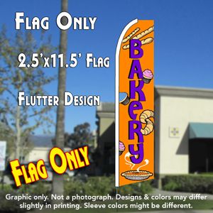 Bakery (Orange) Windless Advertising Feather Banner – Flag Only