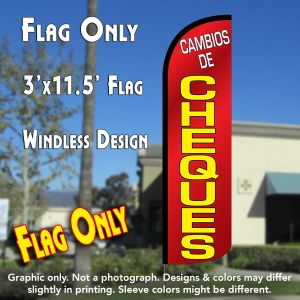 Cambios De Cheques Windless Advertising Feather Banner – Flag Only
