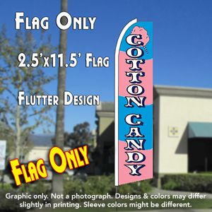 Cotton Candy (Striped) Windless Advertising Feather Banner – Flag Only