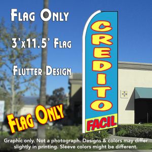 Credito Facil Windless Advertising Feather Banner – Flag Only