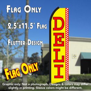 Deli (Red/Yellow) Windless Advertising Feather Banner – Flag Only