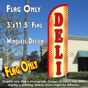 Deli Windless Advertising Feather Banner – Flag Only