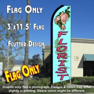 Florist Windless Advertising Feather Banner – Flag Only