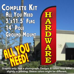 Hardware Windless Advertising Feather Banner – Complete Flag Kit
