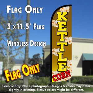Kettle Corn Windless Advertising Feather Banner – Flag Only