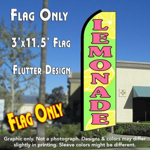 Lemonade (Green) Windless Advertising Feather Banner – Flag Only