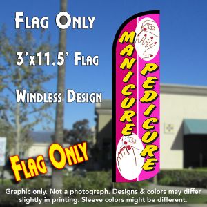 Manicure Pedicure Windless Advertising Feather Banner – Flag Only