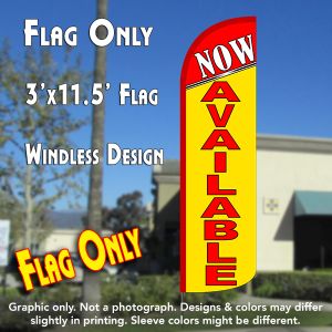 Now Available (Red/Yellow) Windless Advertising Feather Banner – Flag Only
