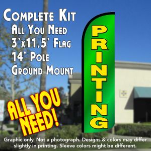 Printing Windless Advertising Feather Banner – Complete Flag Kit