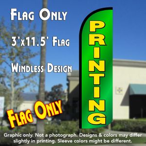 Printing Windless Advertising Feather Banner – Flag Only