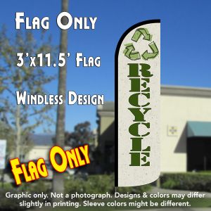 Recycle Windless Advertising Feather Banner – Flag Only