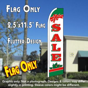 Sale (Christmas) Windless Advertising Feather Banner – Flag Only