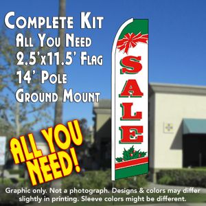 Sale (Christmas) Windless Advertising Feather Banner – Complete Flag Kit