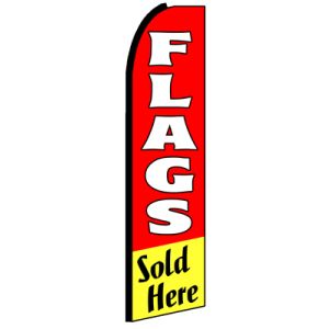 Flags Sold Here Windless Advertising Feather Banner – Flag Only