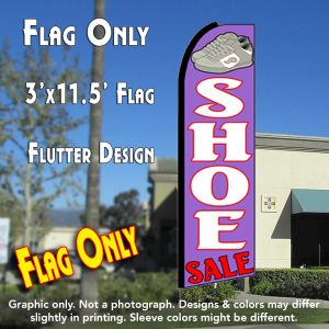 Shoe Sale (Purple) Windless Advertising Feather Banner – Flag Only