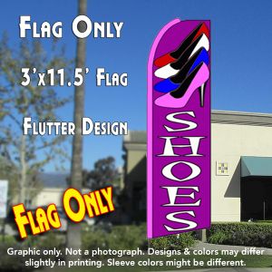 Shoes (Purple) Windless Advertising Feather Banner – Flag Only