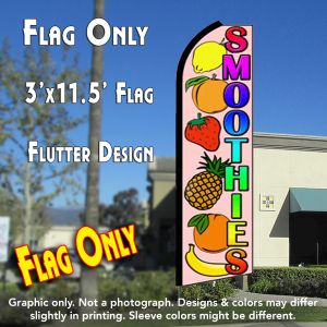 Smoothies (Fruit) Windless Advertising Feather Banner – Flag Only