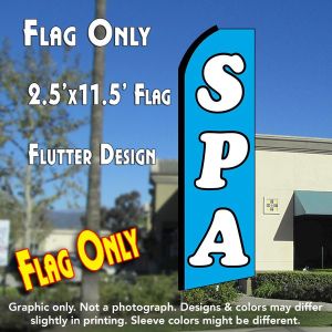 Spa (Blue) Windless Advertising Feather Banner – Flag Only