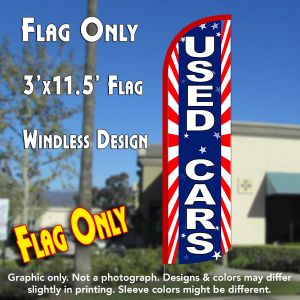 Used Cars (Starburst) Windless Advertising Feather Banner – Flag Only